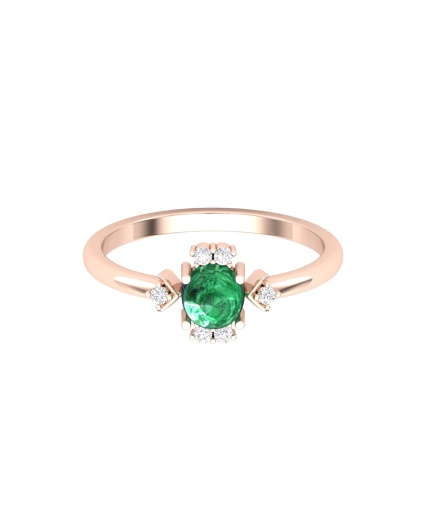 Dainty 14K Gold Natural Emerald Ring, Everyday Gemstone Ring For Her, Handmade Jewellery For Women, May Birthstone Promise Ring | Save 33% - Rajasthan Living