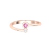 14K Dainty Natural Pink Spinel Stacking Ring, Rose Gold Multistone Ring For Women, August Birthstone Promise Ring For Her, Everyday Gemstone | Save 33% - Rajasthan Living 16