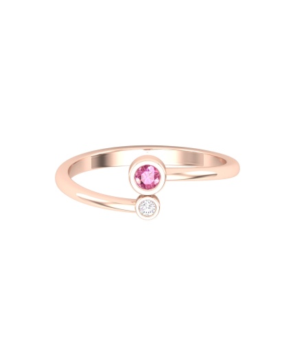 14K Dainty Natural Pink Spinel Stacking Ring, Rose Gold Multistone Ring For Women, August Birthstone Promise Ring For Her, Everyday Gemstone | Save 33% - Rajasthan Living