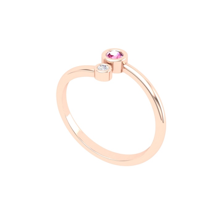 14K Dainty Natural Pink Spinel Stacking Ring, Rose Gold Multistone Ring For Women, August Birthstone Promise Ring For Her, Everyday Gemstone | Save 33% - Rajasthan Living 10