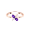 Natural Amethyst 14K Dainty Stacking Ring, Rose Gold Statement Ring For Women, February Birthstone Promise Ring For Her, Birthday Ring , Everyday Gemstone | Save 33% - Rajasthan Living 16