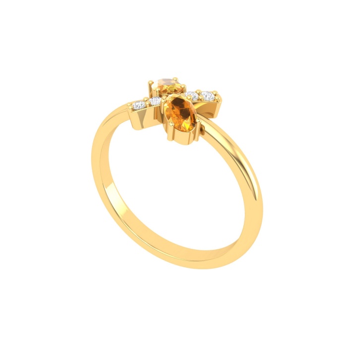 Solid 14K Gold Natural Citrine Ring, Everyday Gemstone Ring For Her, Handmade Jewellery For Women, November Birthstone Statement Ring | Save 33% - Rajasthan Living 12