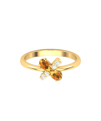 Solid 14K Gold Natural Citrine Ring, Everyday Gemstone Ring For Her, Handmade Jewellery For Women, November Birthstone Statement Ring | Save 33% - Rajasthan Living 3