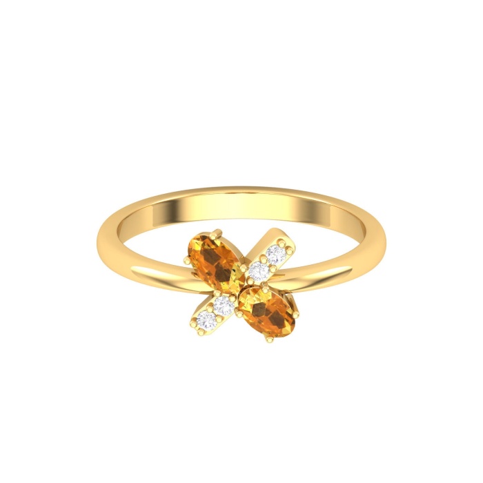 Solid 14K Gold Natural Citrine Ring, Everyday Gemstone Ring For Her, Handmade Jewellery For Women, November Birthstone Statement Ring | Save 33% - Rajasthan Living 7