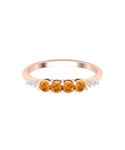 Dainty 14K Gold Natural Citrine Ring, Everyday Gemstone Ring For Her, Handmade Jewellery For Women, November Birthstone Statement Ring | Save 33% - Rajasthan Living 3