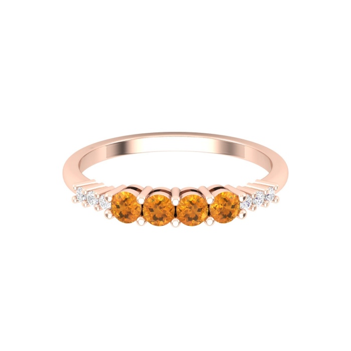 Dainty 14K Gold Natural Citrine Ring, Everyday Gemstone Ring For Her, Handmade Jewellery For Women, November Birthstone Statement Ring | Save 33% - Rajasthan Living 7