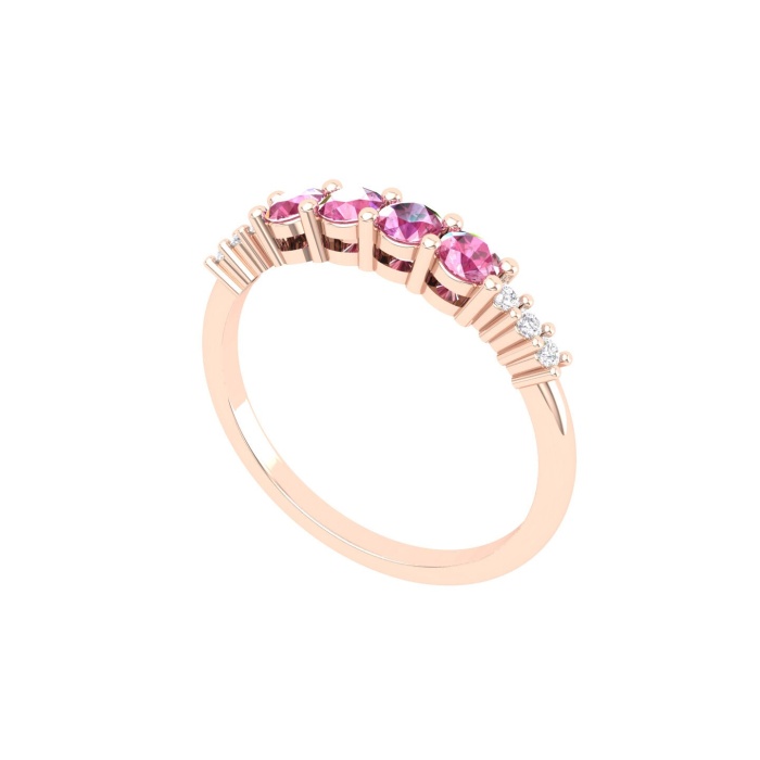Solid 14K Gold Natural Pink Spinel Ring, Everyday Gemstone Ring For Her, Handmade Jewellery For Women,  Birthstone Multistone Ring | Save 33% - Rajasthan Living 11