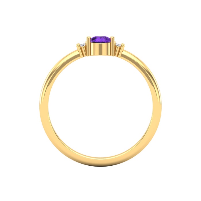 Natural Amethyst Solid 14K Gold Ring, Everyday Gemstone Ring For Her, Handmade Jewellery For Women, February Birthstone Statement Ring | Save 33% - Rajasthan Living 10