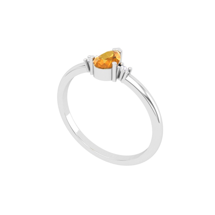 Natural Citrine Solid 14K Gold Ring, Everyday Gemstone Ring For Her, Handmade Jewellery For Women, November Birthstone Statement Ring | Save 33% - Rajasthan Living 12