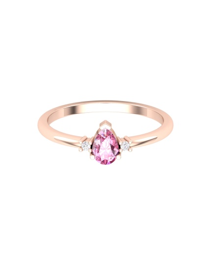 Solid 14K Gold Natural Pink Spinel Ring, Everyday Gemstone Ring For Her, Handmade Jewellery For Women, August Birthstone Multistone Ring | Save 33% - Rajasthan Living