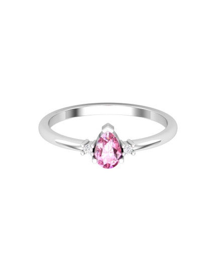 Solid 14K Gold Natural Pink Spinel Ring, Everyday Gemstone Ring For Her, Handmade Jewellery For Women, August Birthstone Multistone Ring | Save 33% - Rajasthan Living 3