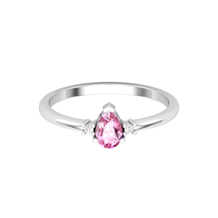 Solid 14K Gold Natural Pink Spinel Ring, Everyday Gemstone Ring For Her, Handmade Jewellery For Women, August Birthstone Multistone Ring | Save 33% - Rajasthan Living 7