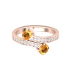 14K Dainty Natural Citrine Eternity Band, Gold Wedding Ring For Women, Gold Wedding Ring For Her, November Birthstone Promise Ring | Save 33% - Rajasthan Living 16