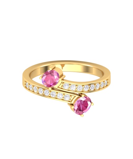 Dainty 14K Gold Natural Pink Spinel Ring, Everyday Gemstone Ring For Her, Handmade Jewellery For Women, August Birthstone Multistone Ring | Save 33% - Rajasthan Living 3