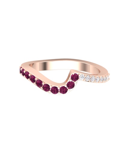 14K Solid Natural Garnet Eternity Band, Gold Wedding Ring For Women, Gold Wedding Ring For Her, January Birthstone Promise Ring | Save 33% - Rajasthan Living