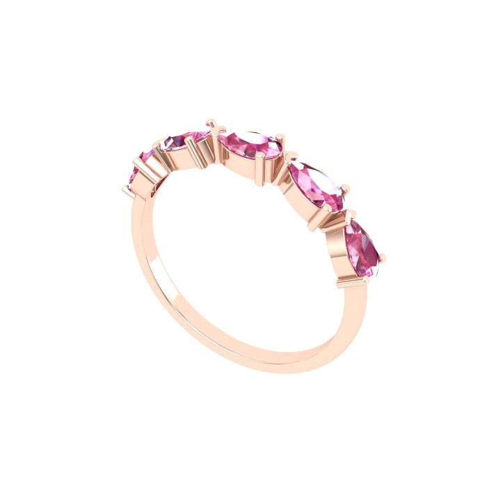 Solid 14K Gold Natural Pink Spinel Ring, Everyday Gemstone Ring For Her, Handmade Jewellery For Women, August Birthstone Stacking Ring | Save 33% - Rajasthan Living 11