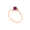 14K Solid Natural Rhodolite Garnet Band, Gold Wedding Ring For Women, Everyday Gemstone Ring For Her, January Birthstone Promise Ring | Save 33% - Rajasthan Living 22