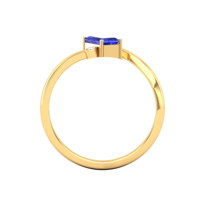 Dainty 14K Gold Natural Tanzanite Ring, Everyday Gemstone Ring For Her, Handmade Jewelry For Women, December Birthstone Ring, Octagon Stone | Save 33% - Rajasthan Living 13