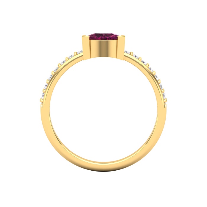 14K Dainty Natural Garnet Eternity Band, Gold Wedding Ring For Women, Rose  Gold Wedding Ring For Her, January Birthstone Promise Ring | Save 33% - Rajasthan Living 9