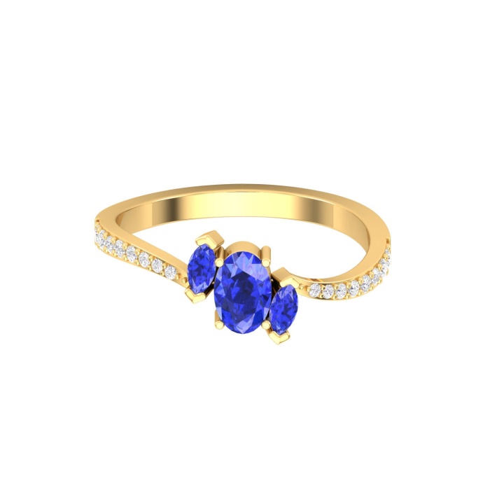 Natural Tanzanite Dainty 14K Gold Ring, Everyday Gemstone Ring For Her, Handmade Jewellery For Women, December Birthstone Statement Ring | Save 33% - Rajasthan Living 13
