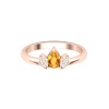 Natural Citrine 14K Dainty Stacking Ring, Rose Gold Statement Ring For Women, Birthstone Promise Ring For Her, Everyday Gemstone | Save 33% - Rajasthan Living 19