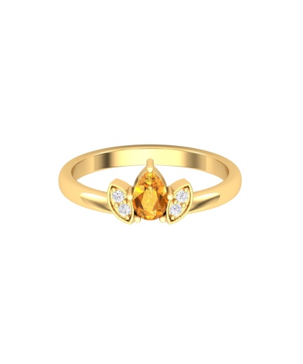 Natural Citrine 14K Dainty Stacking Ring, Rose Gold Statement Ring For Women, Birthstone Promise Ring For Her, Everyday Gemstone | Save 33% - Rajasthan Living