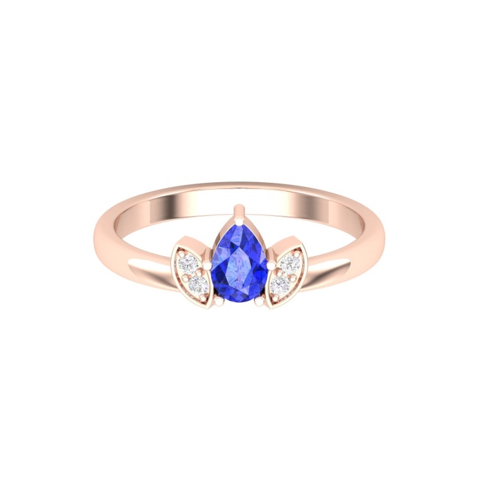 Dainty 14K Gold Natural Tanzanite Ring, Everyday Gemstone Ring For Her, Handmade Jewellery For Women, December Birthstone Statement Ring | Save 33% - Rajasthan Living 9