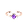 Natural Amethyst 14K Solid Statement Ring, Rose Gold Stacking Ring For Women, February Birthstone Promise Ring For Her, Everyday Gemstone | Save 33% - Rajasthan Living 15