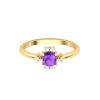 Natural Amethyst 14K Solid Statement Ring, Rose Gold Stacking Ring For Women, February Birthstone Promise Ring For Her, Everyday Gemstone | Save 33% - Rajasthan Living 22