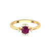 14K Solid Natural Rhodolite Garnet Solitaire Ring, Gold Wedding Ring For Women, Everyday Gemstone Jewelry For Her, January Birthstone Ring | Save 33% - Rajasthan Living 24