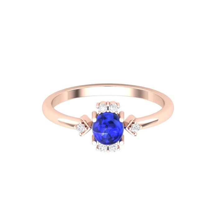 Natural Tanzanite Solid 14K Gold Ring, Everyday Gemstone Ring For Her, Handmade Jewellery For Women, December Birthstone Multistone Ring | Save 33% - Rajasthan Living 13