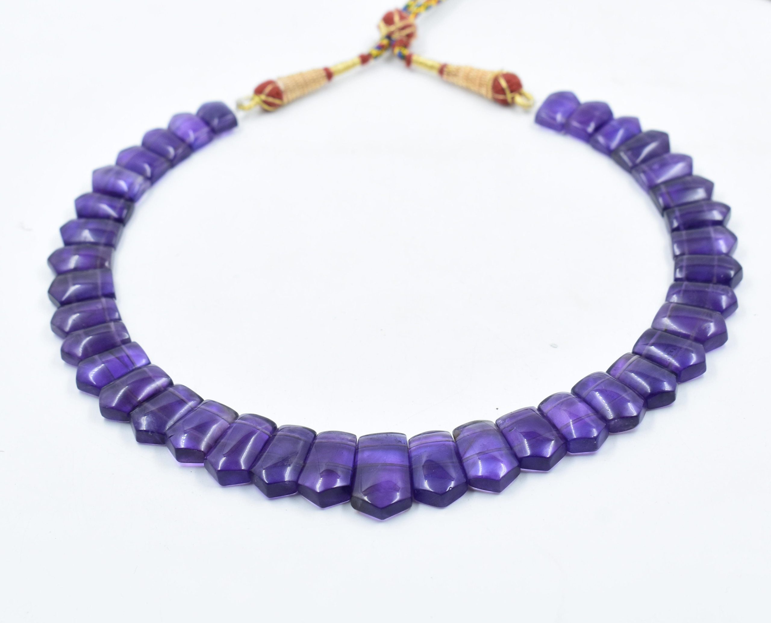 100%Natural Amethyst Handmade Necklace,Collar Necklace,Princess Necklace,rondelles beads,Gemstone Art,,Matinee Necklace,Handicraft Necklace. | Save 33% - Rajasthan Living 14