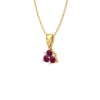 14K Solid Gold Natural Rhodolite Garnet Necklace, Diamond Pendant Necklace, Gold Charms For Women, January Birthstone Pendant, Rhodolite Gem | Save 33% - Rajasthan Living 23