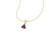 14K Solid Gold Natural Rhodolite Garnet Necklace, Diamond Pendant Necklace, Gold Charms For Women, January Birthstone Pendant, Rhodolite Gem | Save 33% - Rajasthan Living 24