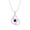 Natural Amethyst 14K Dainty Gold Designer Necklace, Diamond Pendant, Everyday Gemstone Pendant For Women, February Birthstone Pendant Charms | Save 33% - Rajasthan Living 23