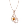 Dainty 14K Natural Citrine Gold Designer Necklace, Diamond Pendant For Her, Gold Necklaces For Women, November Birthstone Handmade Pendant | Save 33% - Rajasthan Living 23