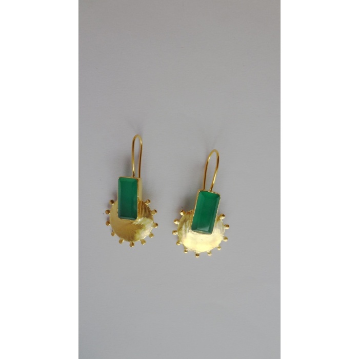 Amazing 14K gold Plated 925 Sterling Silver Natural Green Emerald Earrings for Gift | Save 33% - Rajasthan Living 9
