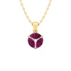 Solid 14K Gold Natural Rhodolite Garnet Necklace, Minimalist Diamond Pendant, January Birthstone, Unique Diamond Layering Necklace For Her | Save 33% - Rajasthan Living 17