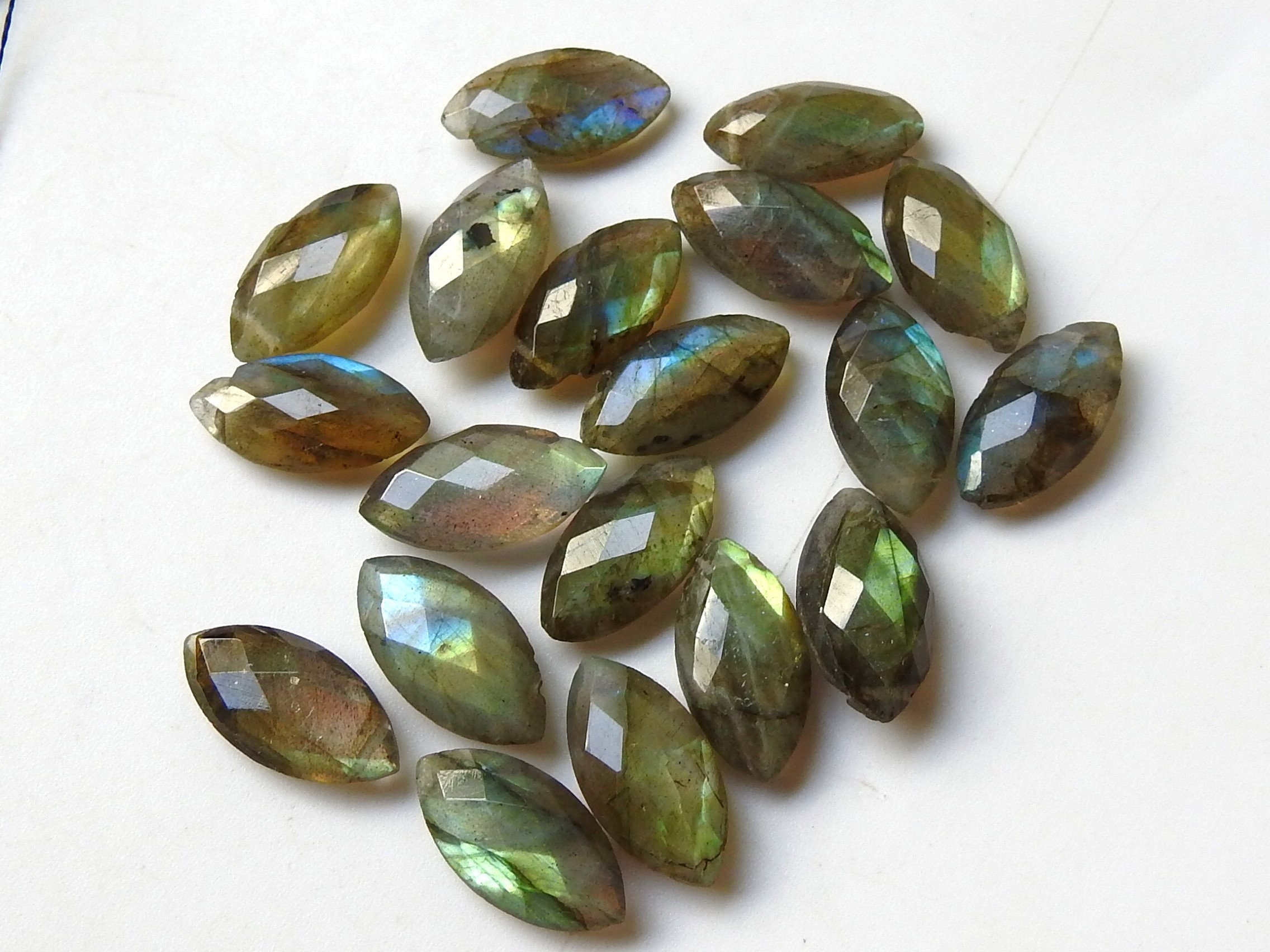 Labradorite Faceted Marquise,Multi Flashy Fire,Teardrop,Briolette,Earrings Pair,For Making Jewelry,Wholesaler Supplies PME-CY3 | Save 33% - Rajasthan Living 15