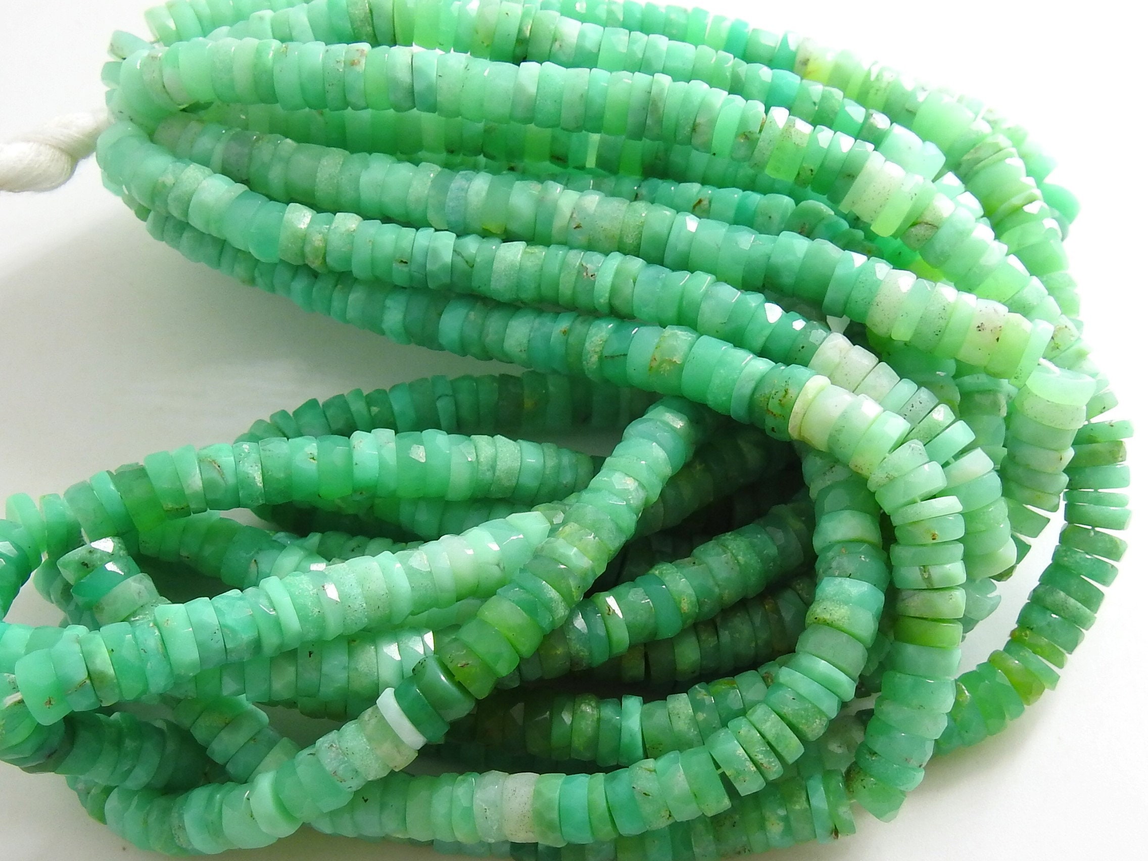 Chrysoprase Faceted Tyre,Button,Coin,Wheel Shape,Loose Bead,Shaded,Wholesaler,Supplies 8Inch Strand 7MM Approx 100%Natural PME-T2 | Save 33% - Rajasthan Living 19