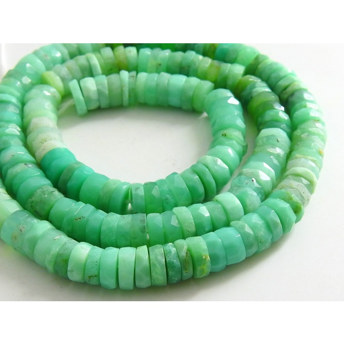 Chrysoprase Faceted Tyre,Button,Coin,Wheel Shape,Loose Bead,Shaded,Wholesaler,Supplies 8Inch Strand 7MM Approx 100%Natural PME-T2 | Save 33% - Rajasthan Living 6