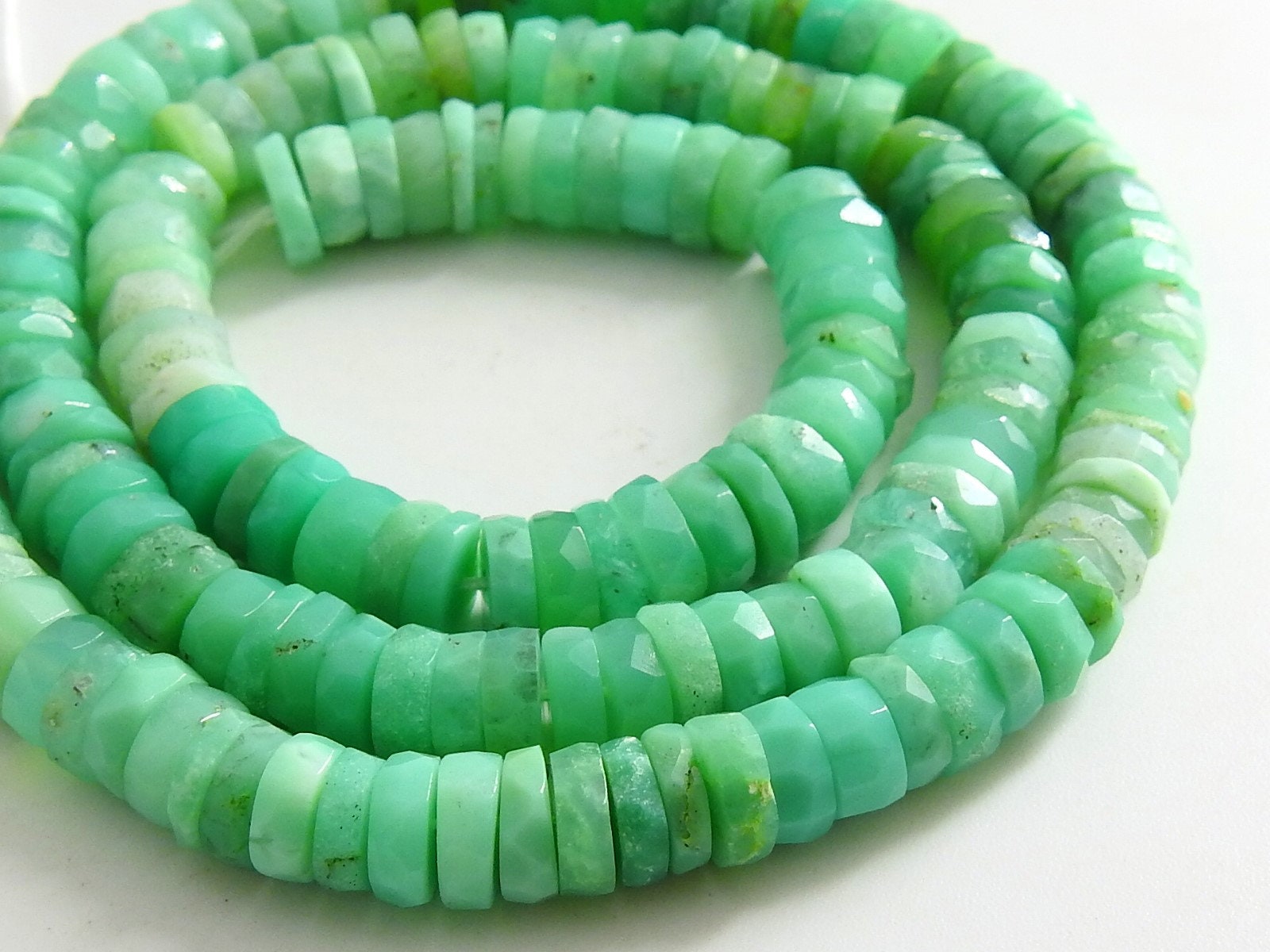 Chrysoprase Faceted Tyre,Button,Coin,Wheel Shape,Loose Bead,Shaded,Wholesaler,Supplies 8Inch Strand 7MM Approx 100%Natural PME-T2 | Save 33% - Rajasthan Living 13