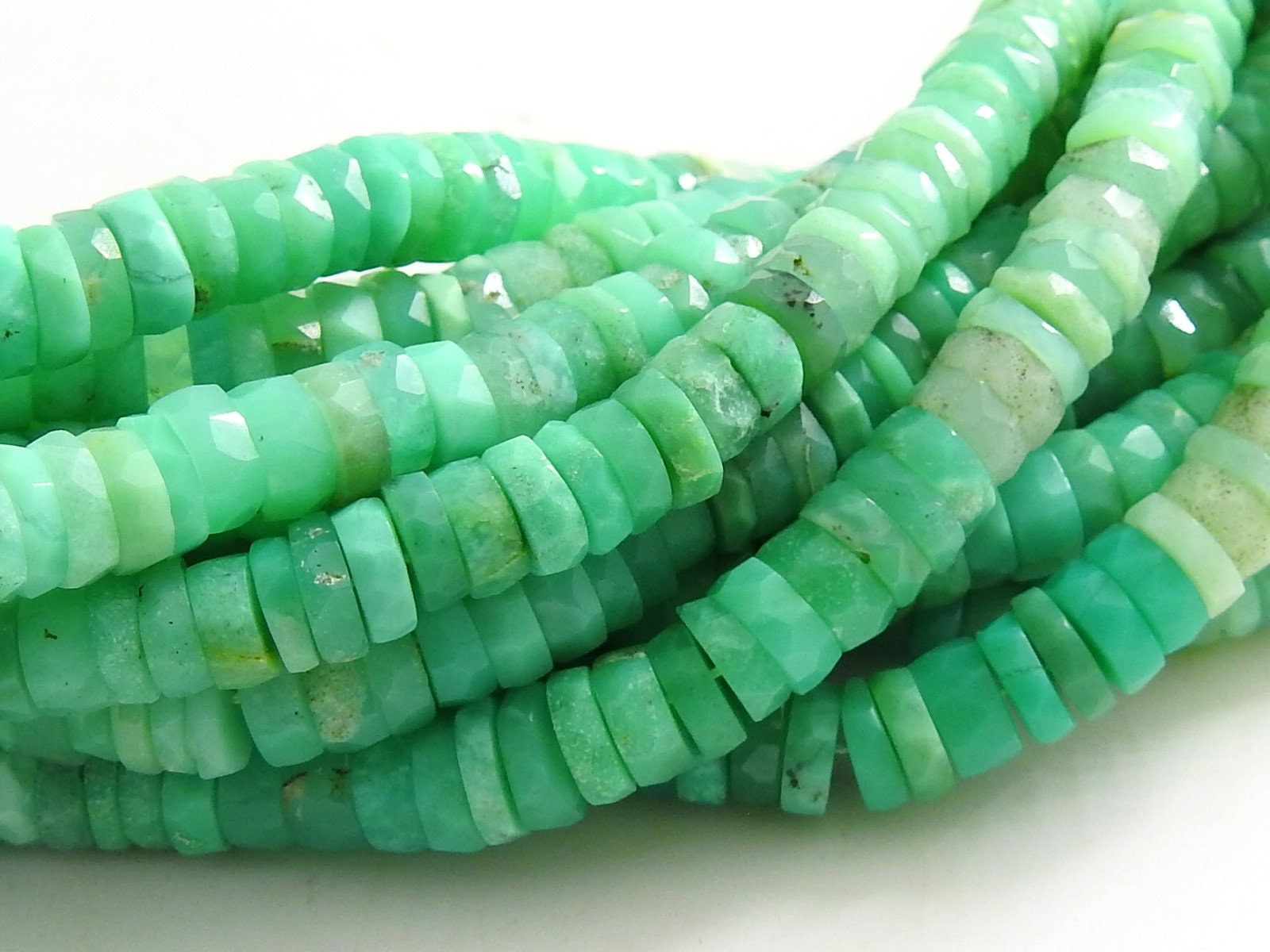 Chrysoprase Faceted Tyre,Button,Coin,Wheel Shape,Loose Bead,Shaded,Wholesaler,Supplies 8Inch Strand 7MM Approx 100%Natural PME-T2 | Save 33% - Rajasthan Living 14