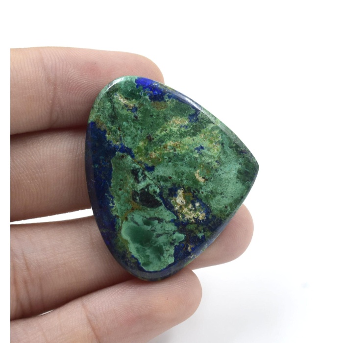 100% Natural Azurite Malachite Cabochon Good quality stone Beautiful Art Making for jewellery Ring 78.75 CARAT 33X40X6 MM | Save 33% - Rajasthan Living 7