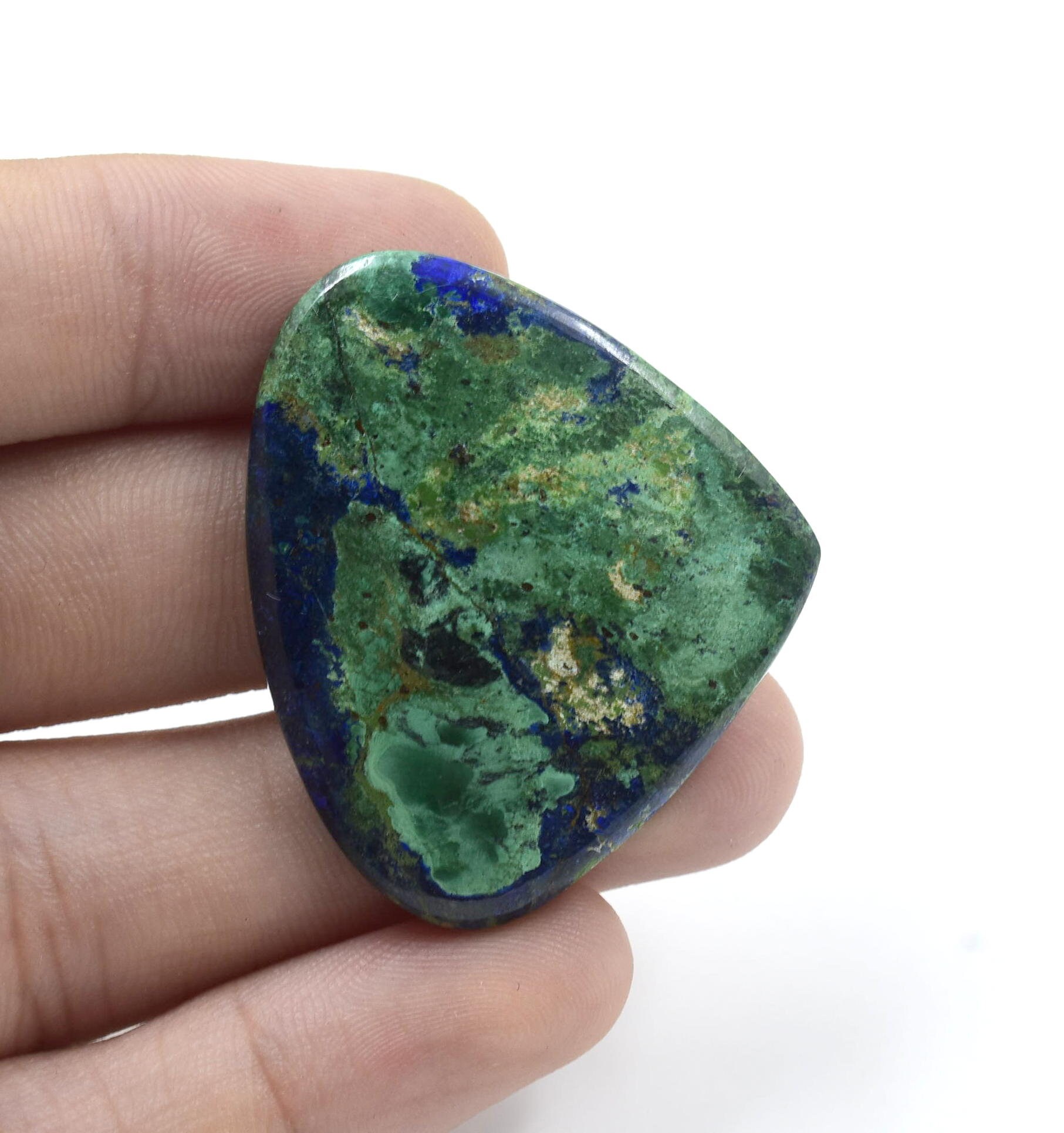 100% Natural Azurite Malachite Cabochon Good quality stone Beautiful Art Making for jewellery Ring 78.75 CARAT 33X40X6 MM | Save 33% - Rajasthan Living 12