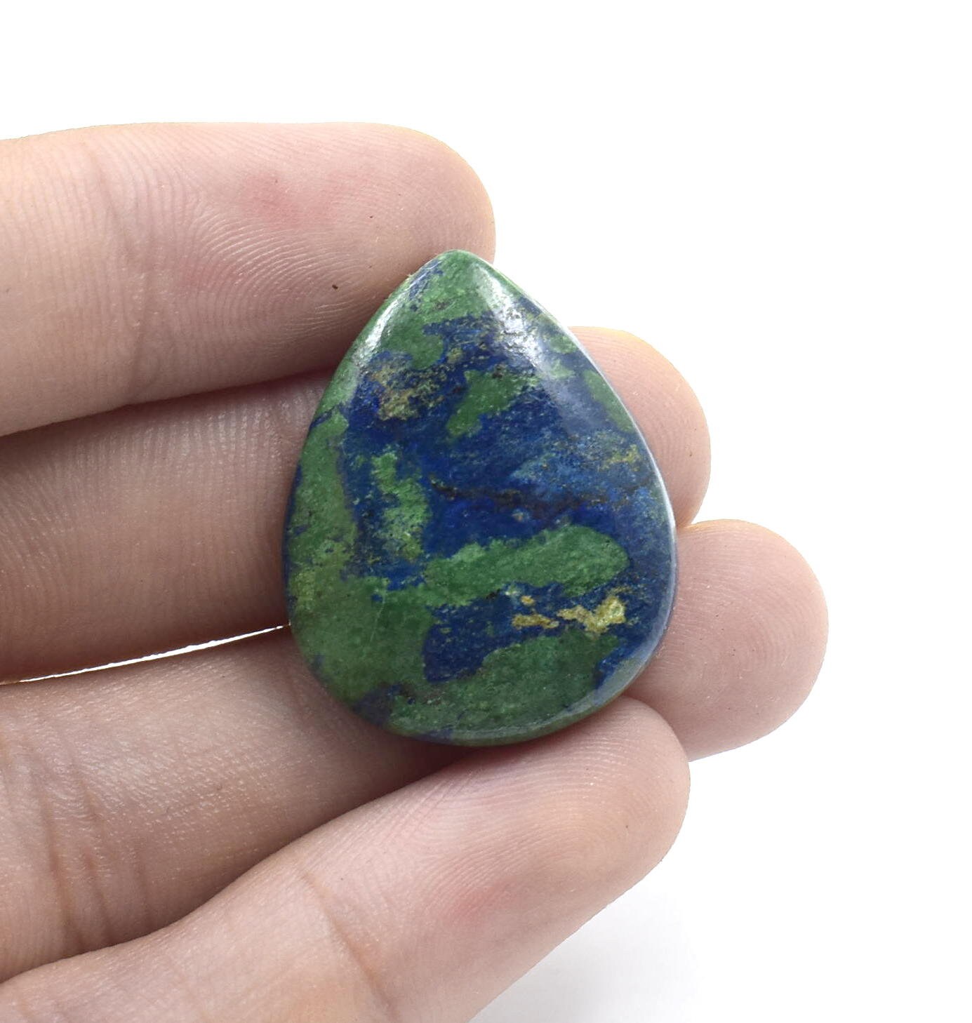 100% Natural Azurite Malachite Cabochon Good quality stone Beautiful Art Making for jewellery Ring 45.95 CARAT 28X22 MM | Save 33% - Rajasthan Living 11
