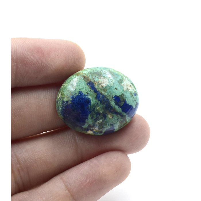 100% Natural Azurite Malachite Cabochon Good quality stone Beautiful Art Making for jewellery Ring 44.50 CARAT 26X22 MM | Save 33% - Rajasthan Living 7