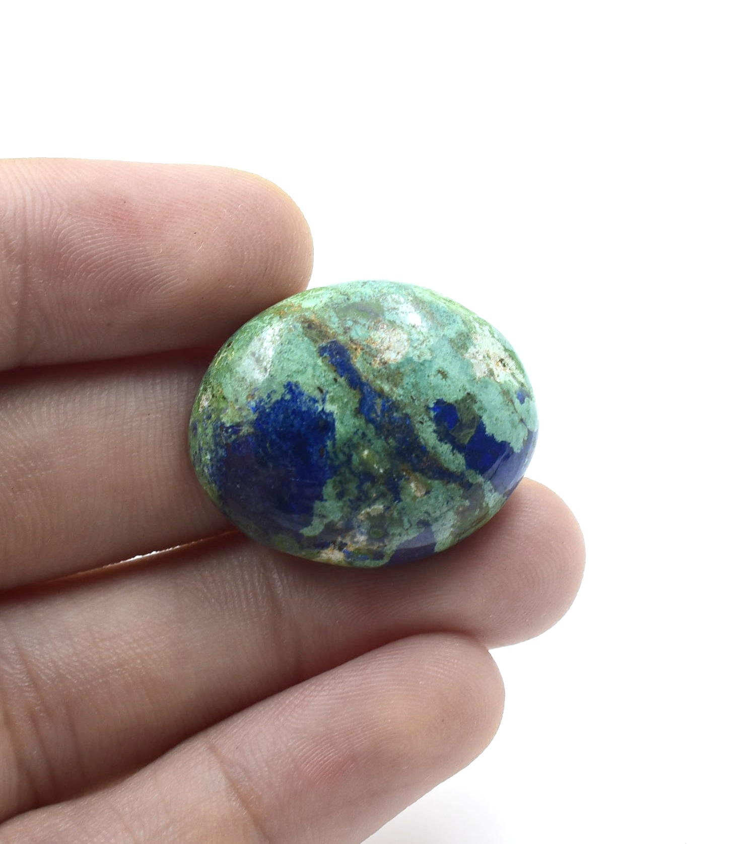 100% Natural Azurite Malachite Cabochon Good quality stone Beautiful Art Making for jewellery Ring 44.50 CARAT 26X22 MM | Save 33% - Rajasthan Living 12
