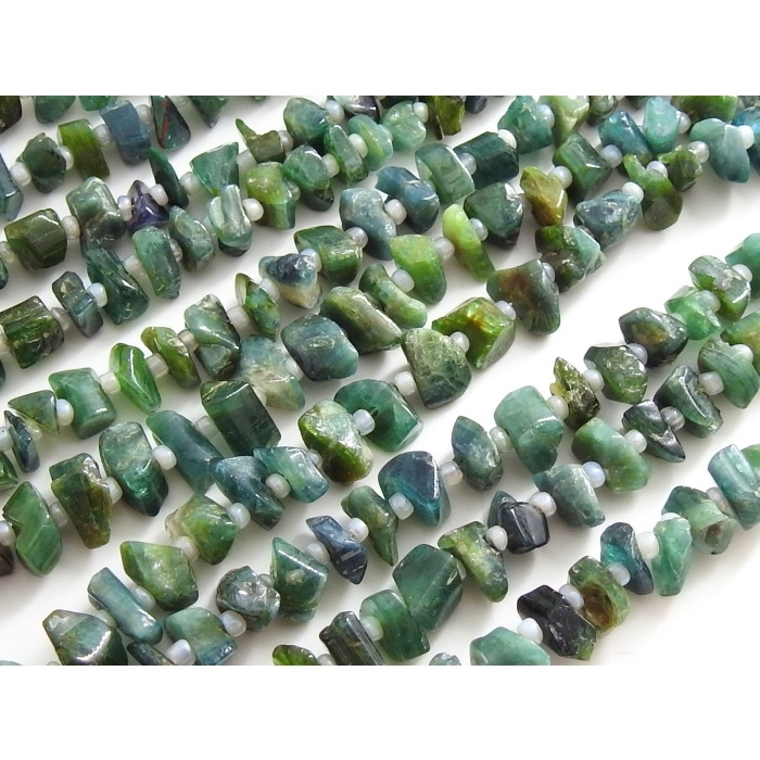 Green Tourmaline Rough Bead,Anklets,Uncut,Chip,Nuggets,Raw,Polished,Loose Stone,For Making Jewelry 16Inch 9X4To5X5MM Approx 100%Natural RB2 | Save 33% - Rajasthan Living 5