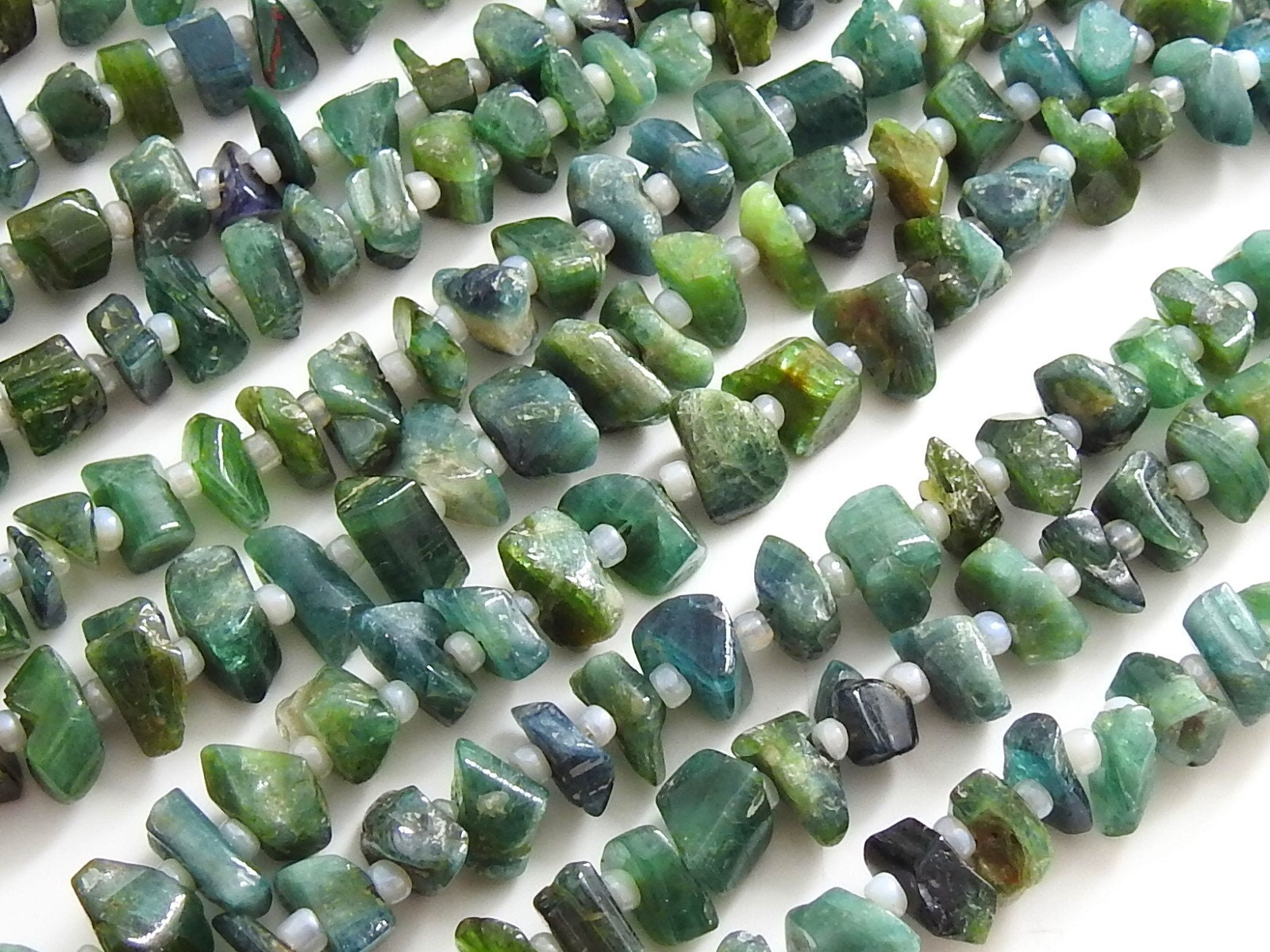 Green Tourmaline Rough Bead,Anklets,Uncut,Chip,Nuggets,Raw,Polished,Loose Stone,For Making Jewelry 16Inch 9X4To5X5MM Approx 100%Natural RB2 | Save 33% - Rajasthan Living 11
